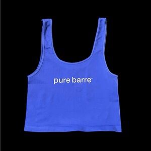 Pure Barre performance ribbed top. Size small. Color blue.